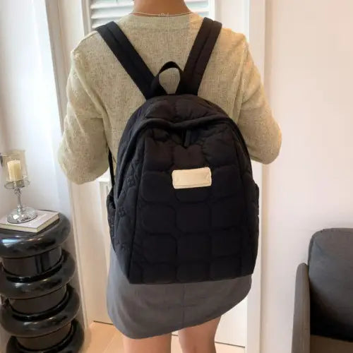 Quilted Polyester Backpack