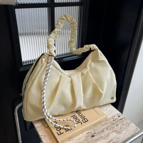 Dawnlight Ruched Tote Bag