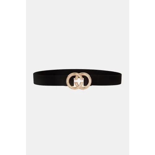 Double Hoop Belt Black One Size