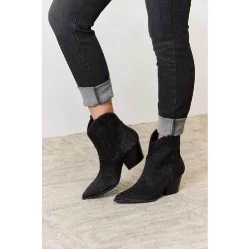 Rhinestone Ankle Cowboy Boots