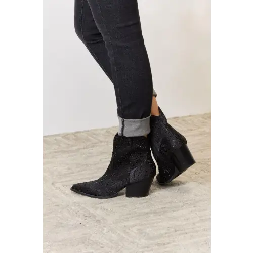 Rhinestone Ankle Cowboy Boots
