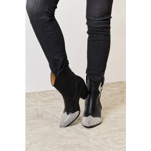 Rhinestone Pointed Boots