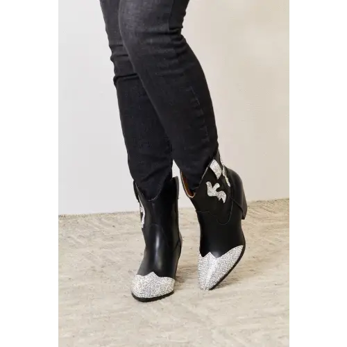 Rhinestone Pointed Boots