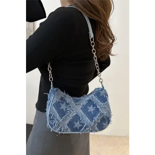Dazzling Fringe Star Print Shoulder Bag for Stellar Style