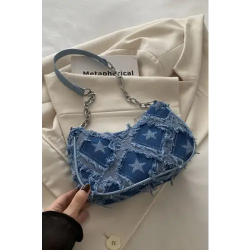 Dazzling Fringe Star Print Shoulder Bag for Stellar Style