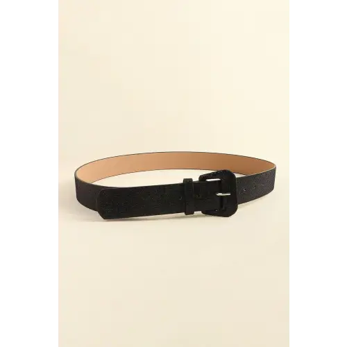 Glitter Leather Belt