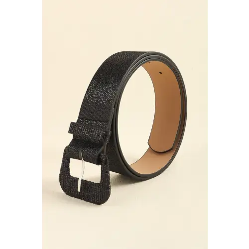 Glitter Leather Belt