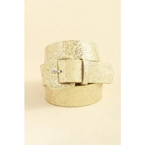 Glitter Leather Belt