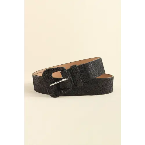Glitter Leather Belt