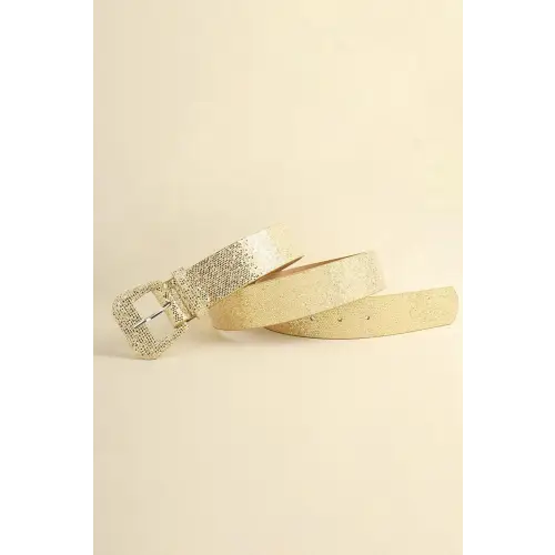 Glitter Leather Belt