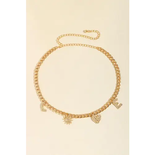 Love Alloy Belt Gold One Size