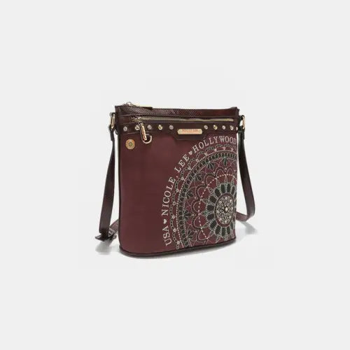 USA Embroidery Rhinestone Crossbody Bag