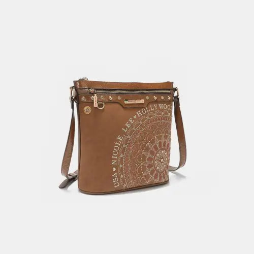 USA Embroidery Rhinestone Crossbody Bag