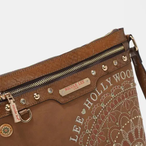 USA Embroidery Rhinestone Crossbody Bag