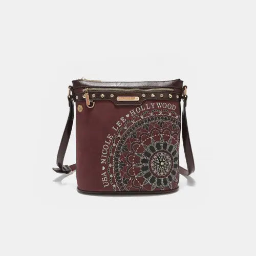 USA Embroidery Rhinestone Crossbody Bag