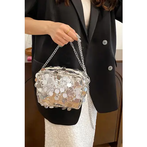 Sequin Chain Shoulder Bag