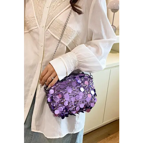 Sequin Chain Shoulder Bag