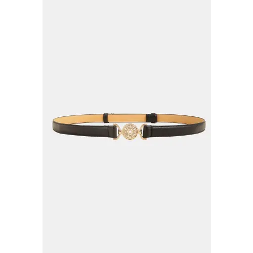 Rhinestone Decor Belt Black One Size