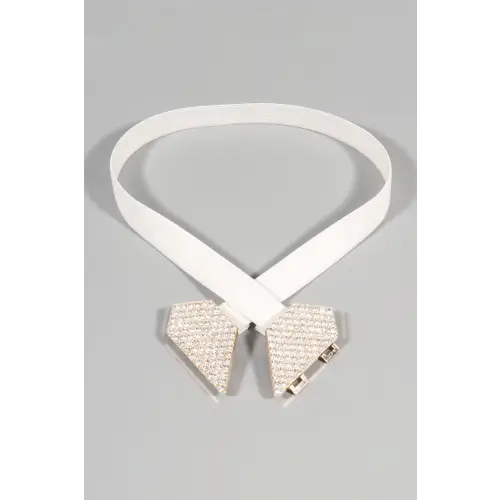 Rhinestone Heart Belt