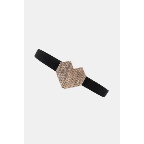 Rhinestone Heart Belt
