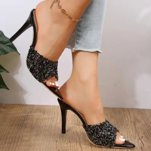 Dazzling Mid Heel Sandals