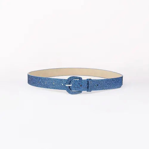 Silver Sparkle Leather Belt