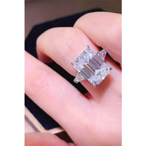 Affordable Luxury Dazzling Starglow Moissanite Sterling Silver Ring Silver
