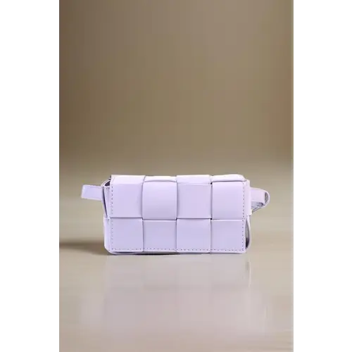 Dazzling Vegan Leather Woven Crossbody Bag