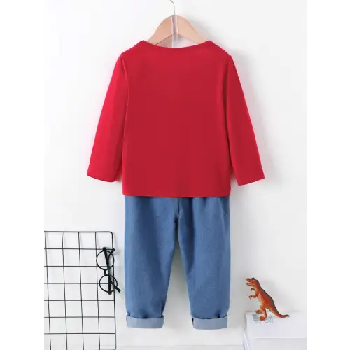 Chic Dinosaur Long Sleeve Set