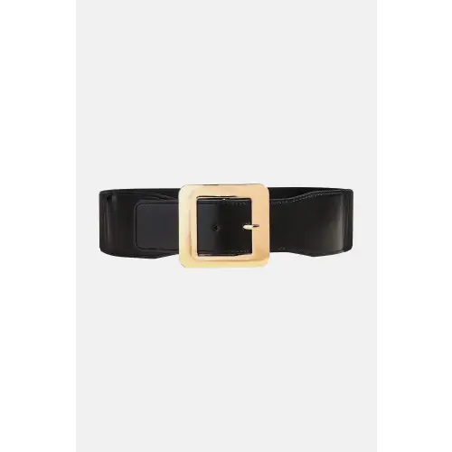 Dynamic Leather Alloy Belt Black One Size