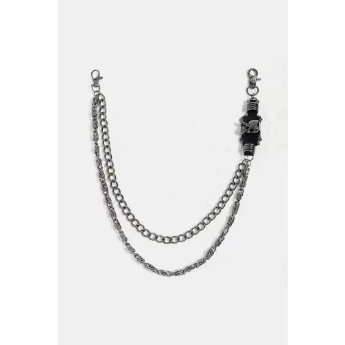 Edgy Skull Belt Black One Size