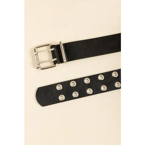 Edgy Eyelet Belt