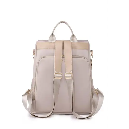 Edgy Zipper Pocket Beaded Backpack