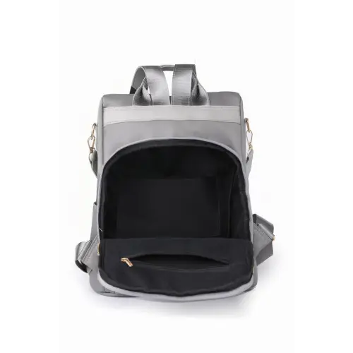 Edgy Zipper Pocket Beaded Backpack