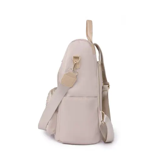 Edgy Zipper Pocket Beaded Backpack