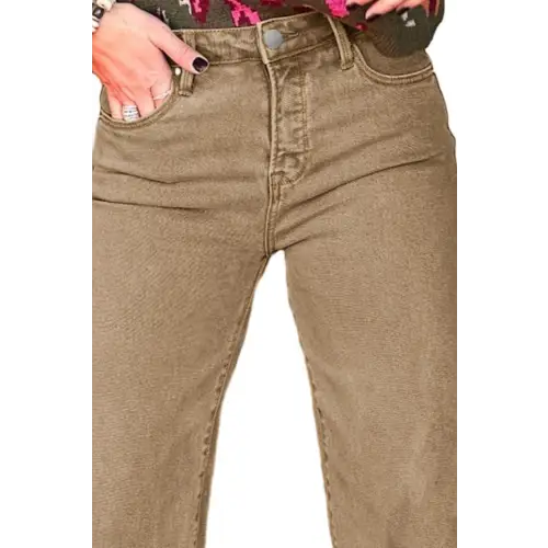 Modern Raw Hem Wide Leg Jeans