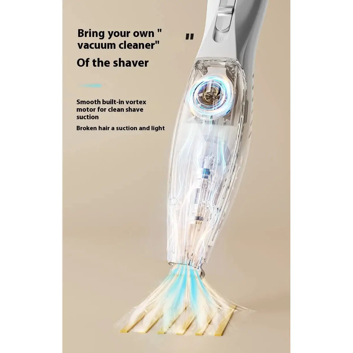 Rechargeable Pet Grooming Clipper with Built-in Vacuum - Low Noise Hair Trimmer