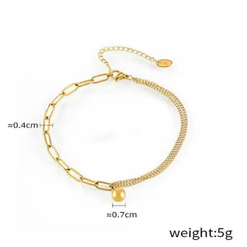 Gold Bracelets Square Luck