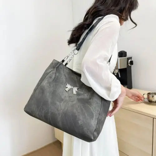 Elegant Bow Medium Tote Bag