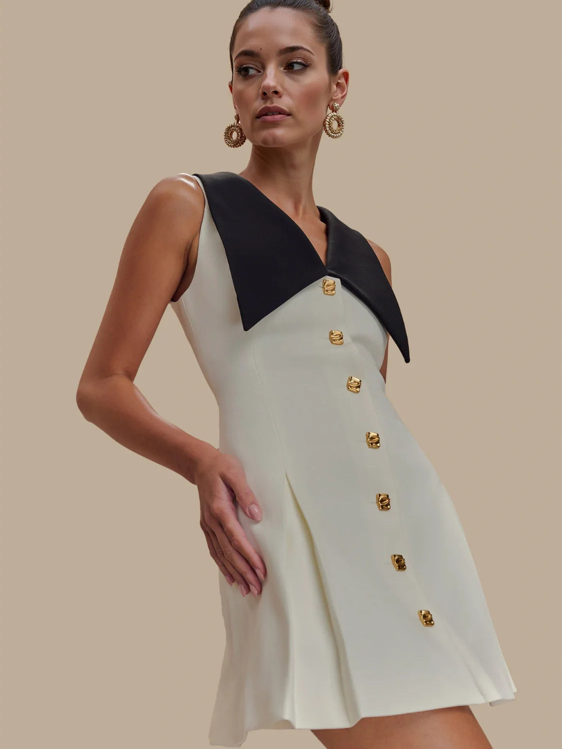 Elegant Cream Dress for Women - Perfect for Weddings, Parties, and Elegant Events