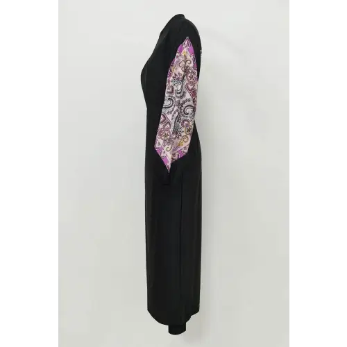Elegant Drawstring Printed Long Sleeve Dress Swim Set
