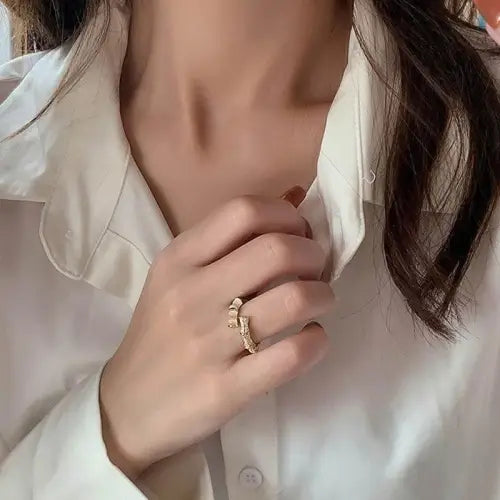 Gold Bamboo Ring