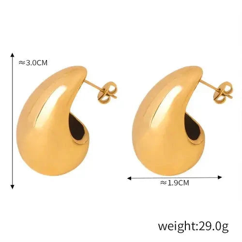 Gold Teardrop Ring Earrings Set Earring