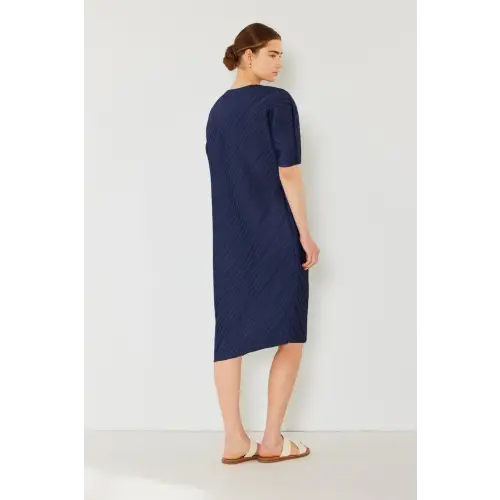 Pleated Dolman Sleeve Dress