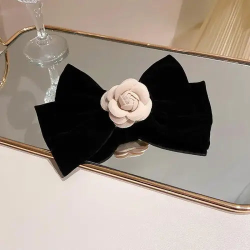 Rose Bow Hair Clip