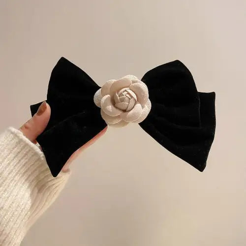 Rose Bow Hair Clip