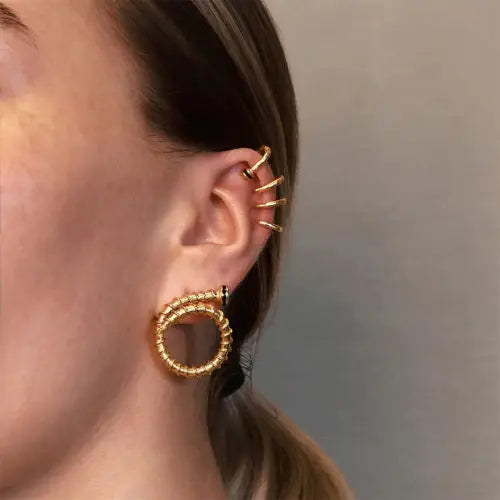U-Shaped Gold Earrings