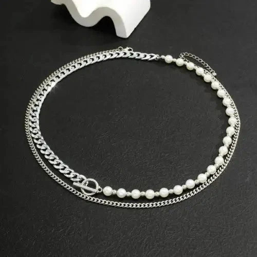 Pearl Hip-Hop Style Necklace