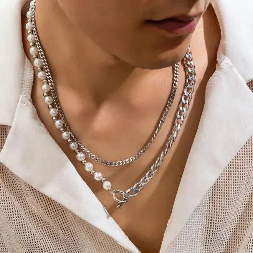 Pearl Hip-Hop Style Necklace