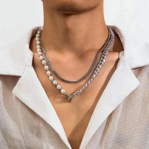 Pearl Hip-Hop Style Necklace